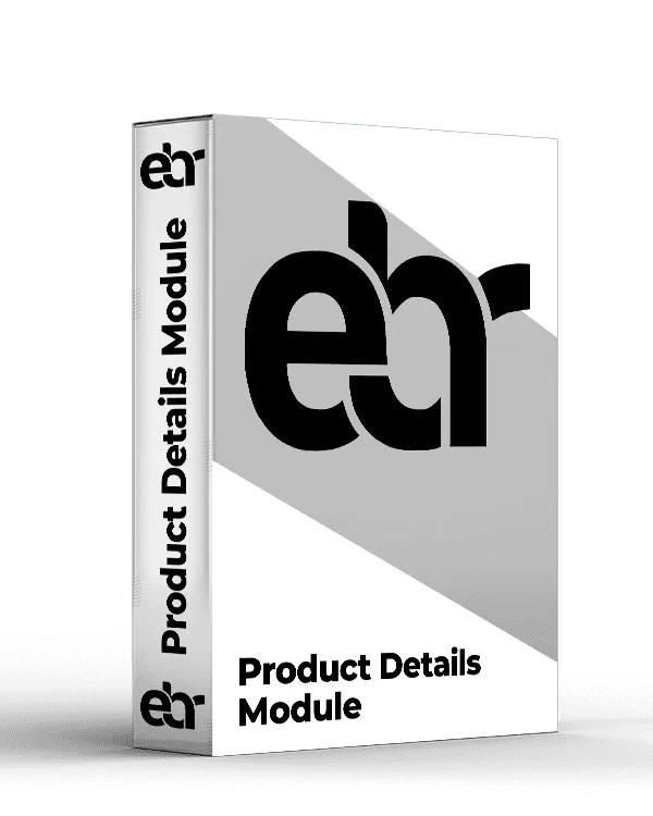 Explore EBR's Product Details Module for Efficient Inventory Management.